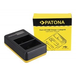 PATONA Dual LCD USB Charger f. Canon LP-E6 5D 60D 60Da 6D 7D EOS-70D