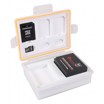 PATONA Storage box for batteries and memory cards f. Canon LP-E10 Nikon EN-EL23 Fuji NP-W126 Panasonic DMW-BLG10