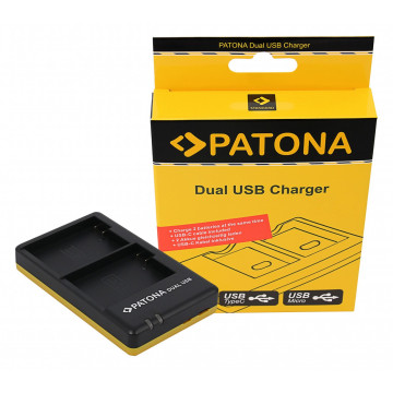 PATONA Dual Quick-Charger f.Nikon EN-EL15, ENEL15 incl. USB-C cable