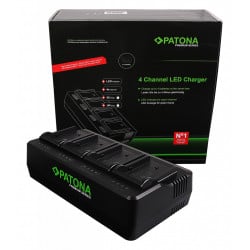 PATONA Premium 4-fold Charger for NP-FM50 QM51 QM71 QM91 F550 F750 F960 F970 FM500 FM500H
