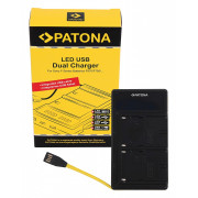 PATONA Dual LED USB Charger f. Sony NP-FM50 NP-F550 NP-F750 NP-F970