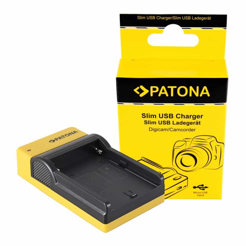 PATONA Slim micro-USB Charger f. Sony NP-FM50 NP-F550 NP-F750 NP-F970