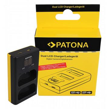PATONA Dual LCD USB Charger f. Panasonic DMW-BLJ31 Lumix DC-S1 DC-S1R DC-S1H