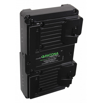 PATONA Premium Hot Swap V-Mount Adapter for 2x V-Mount PATONA NANO Batteries incl. charging function D-Tap