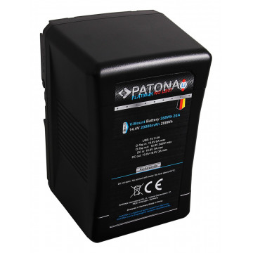 PATONA Platinum Battery V-Mount 20A 288Wh with Tesla-cells f. Sony BP-290W DSR 250P 600P 650P 652P
