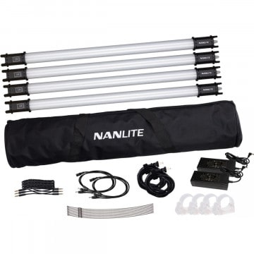 Nanlite Pavotube 15C Quad Kit (w/ Battery)