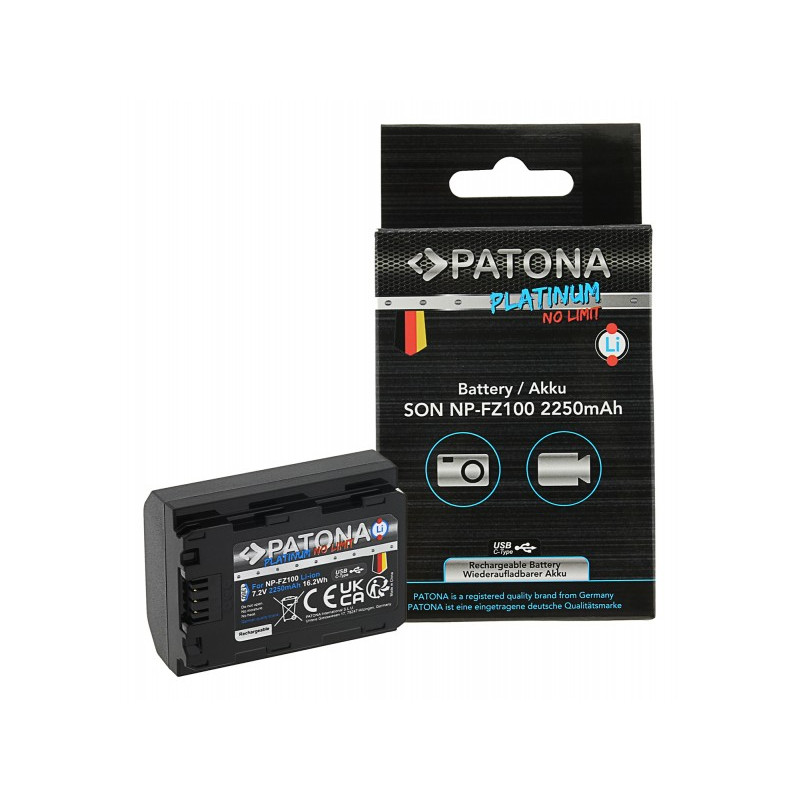 PATONA BATTERIE PLATINUM NP-FZ100 USB-C (2250MAh)