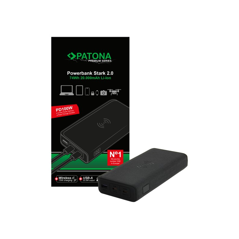 WE Batterie Externe 20000 mAh Powerbank Chargeur Portable Grande Capacité  Charge Rapide 15W avec 1 Port USB-C et 2 Ports USB
