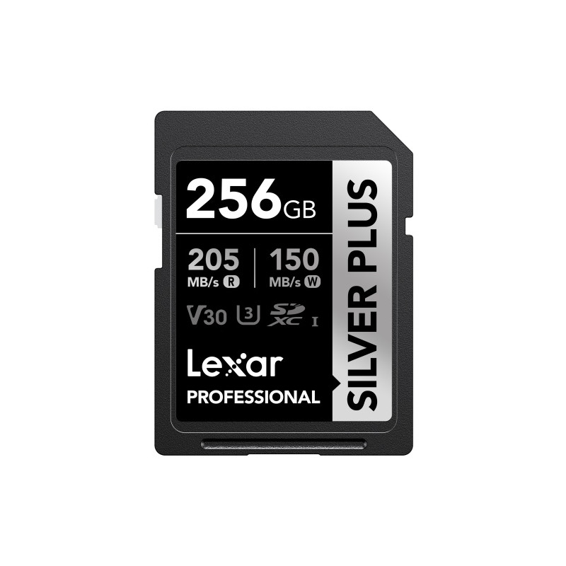 LEXAR CARTE MEMOIRE SD SILVER PLUS UHS-I V30 R205/W150MB/S