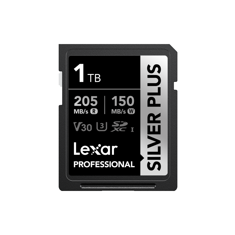 LEXAR CARTE MEMOIRE SD SILVER PLUS UHS-I V30 R205/W150MB/S