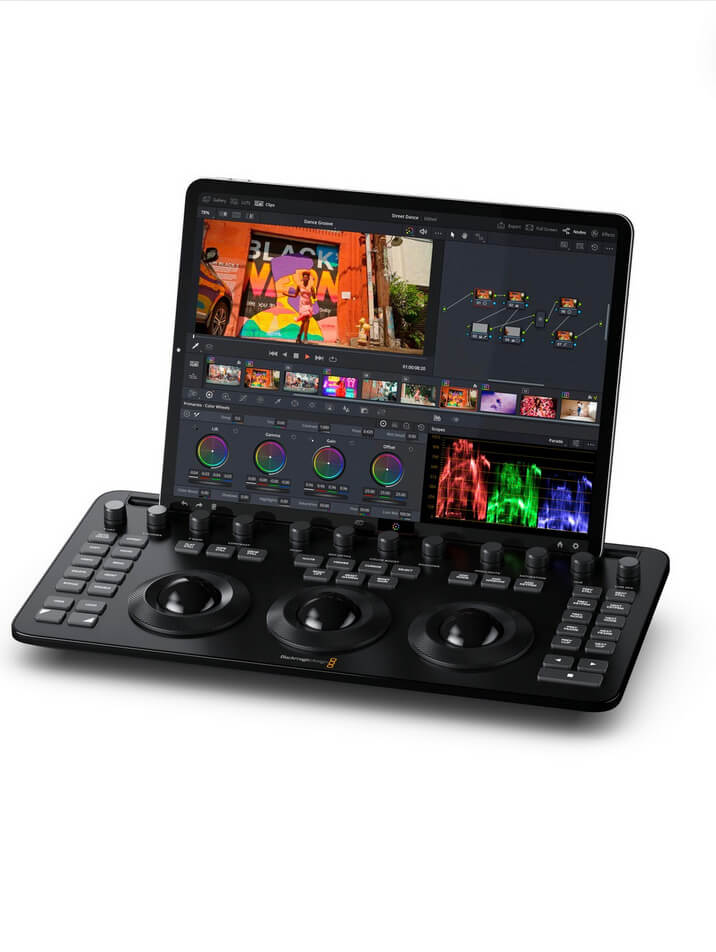 Panneau d'étalonnage BlackMagic avec Ipad