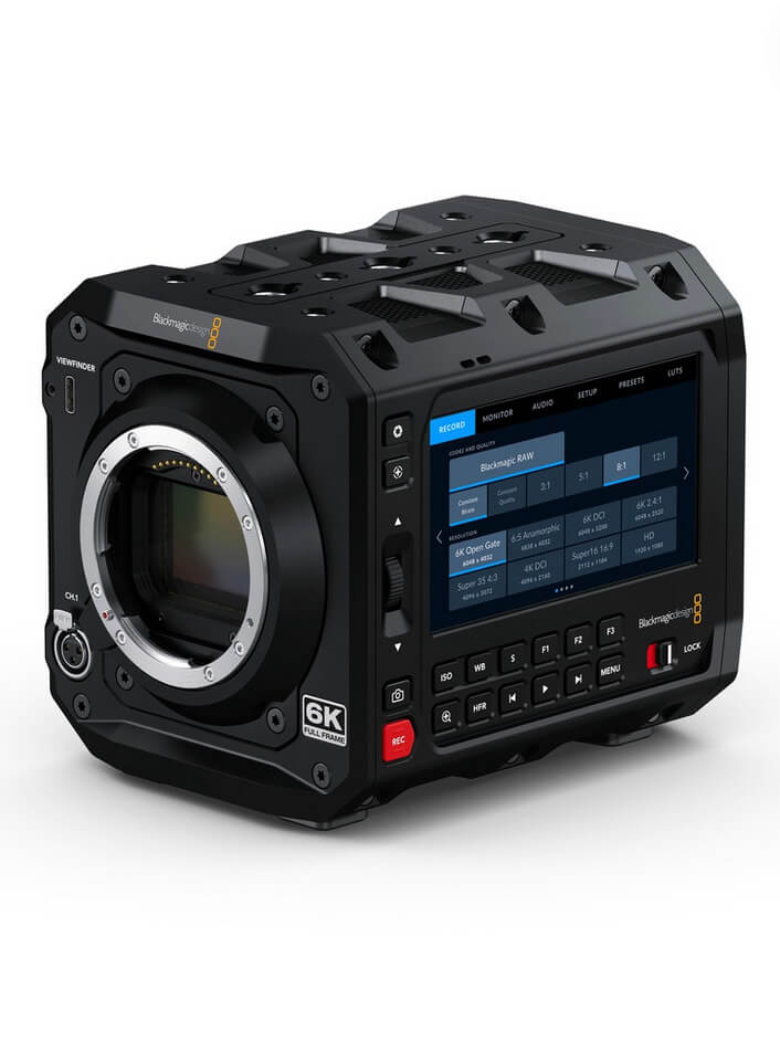 Blackmagic PYXIS 6K avec détail de son écran LDC haute résolution