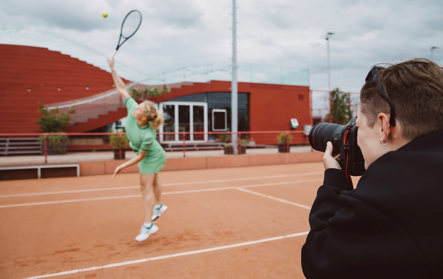 Match de tennis capturé par une photographe